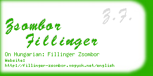 zsombor fillinger business card